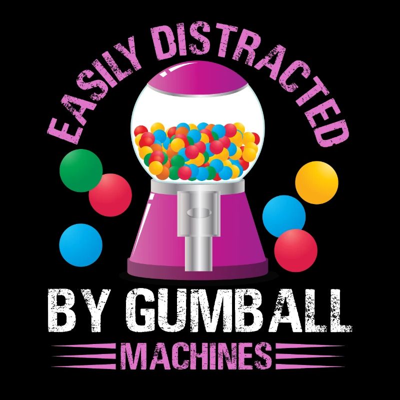 Facilement distrait par les machines à chewing-gum Bubblegum