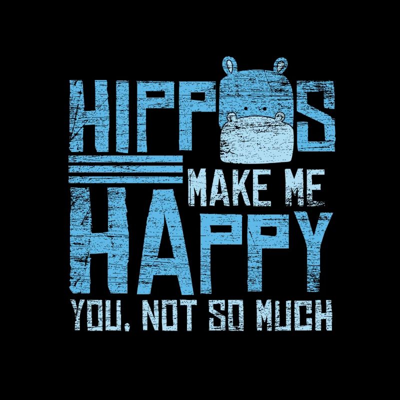 Nilpferd Hippo Tier Fluss Wasser Geschenk