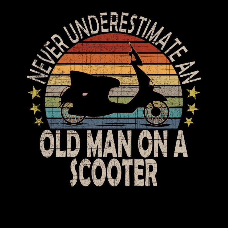 Roller Mofa Rollerfahrer Moped Motoroller Motorrad