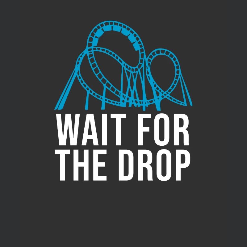 Achterbahn Retro Rollercoaster Freizeitpark Spruch