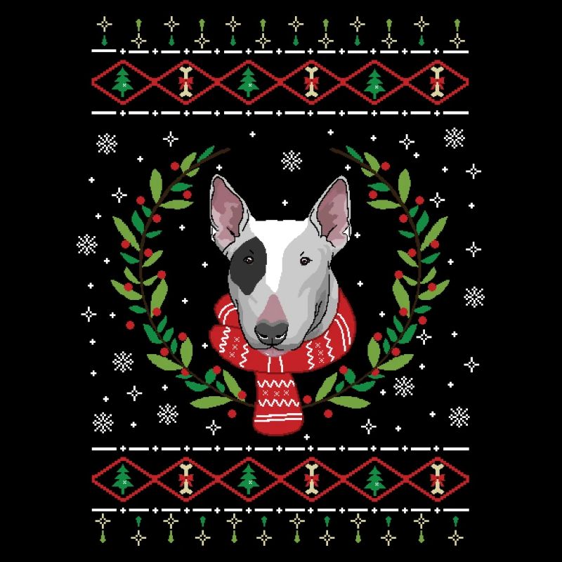 Cadeau de pull de Noël laid Bull Terrier