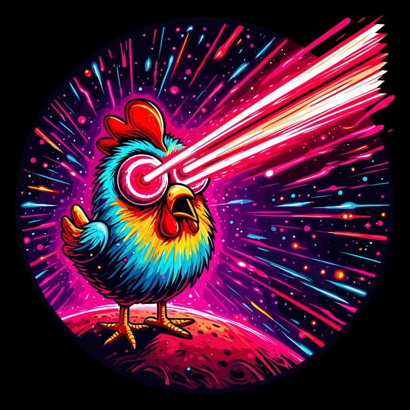 Poulet laser de l’espace