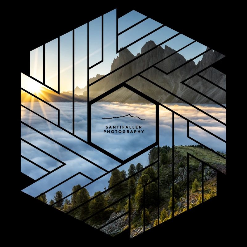 Dolomiten Berglandschaft Grafikdesign