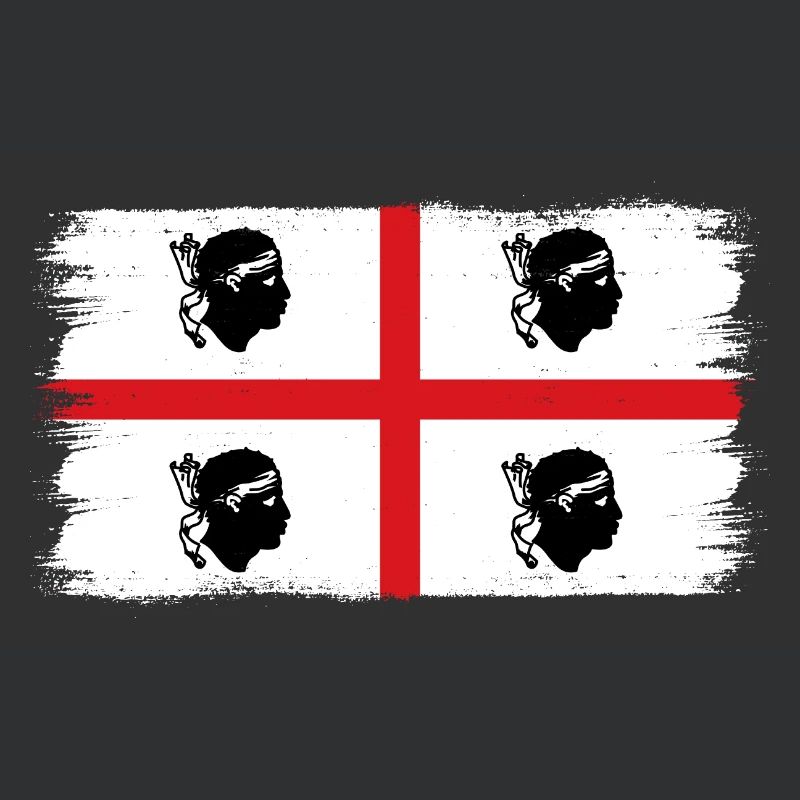 Drapeau de la Sardaigne Drapeau sarde Drapeau de la Sardaigne