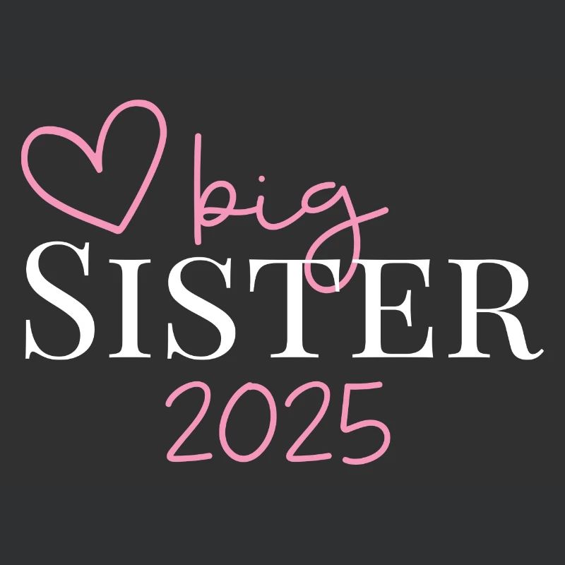 Ich werde große Schwester 2025 Regenbogen Mädchen