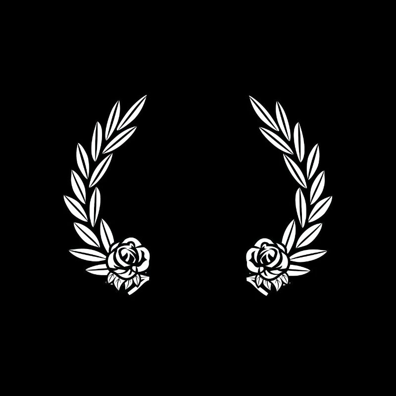 Lorbeerkranz mit Rosen
