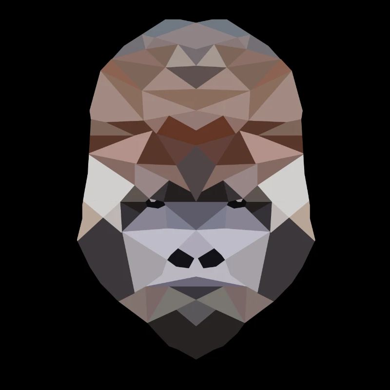 polygon, gift, design, gorilla, gorillas, monkey