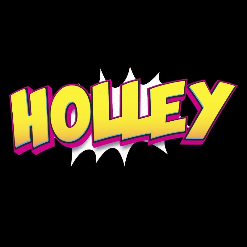Holley benutzerdefinierter Name Comic-Stil Pop-Art,