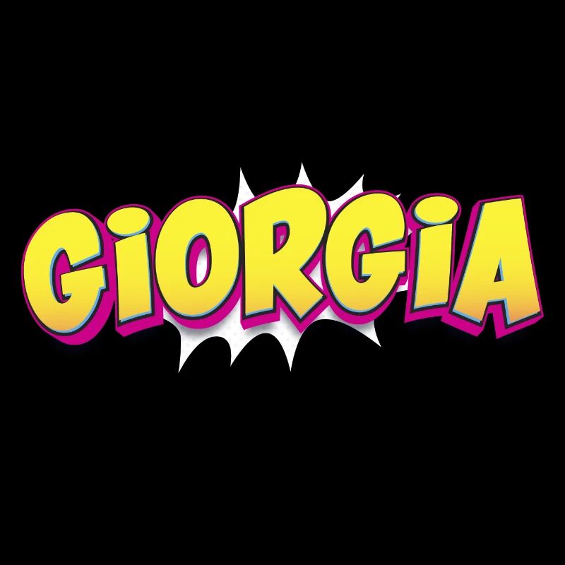 Giorgia benutzerdefinierter Name Comic-Stil Pop-Art,