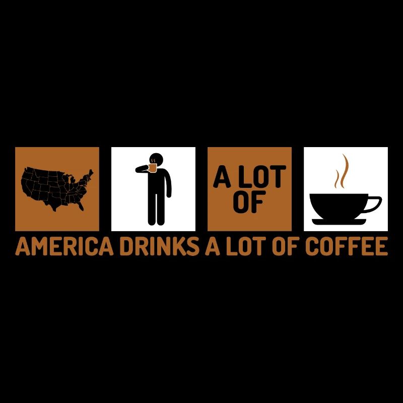 Powered by Caffeine Coffee Makes Me Happy Ges
