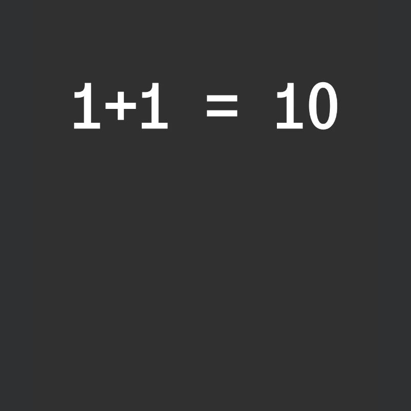 1 + 1 = 10 Programmeur drôle Informatique