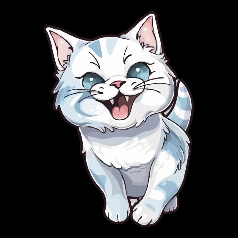 Laughing cute kitten for cat lovers