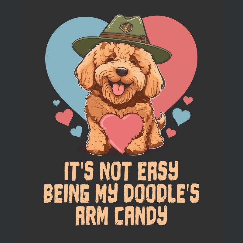Pas facile d’être mon bras de griffonnage Candy Goldendoodle