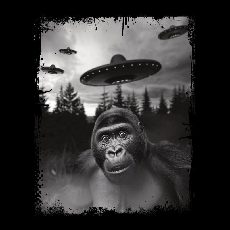 Funny Gorilla UFO Weird Stuff Meme