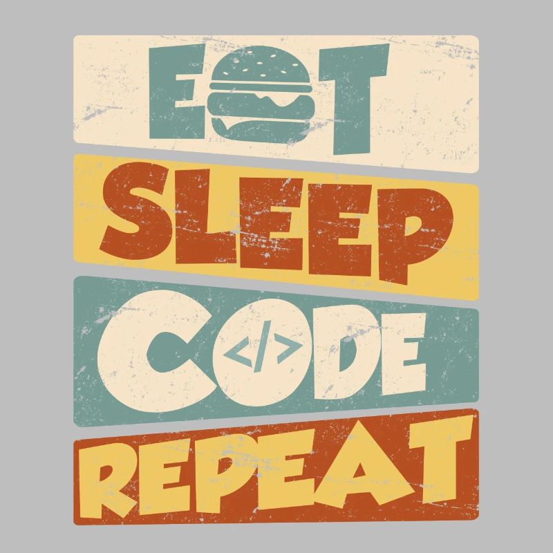 Programmeur développeur IT Spruch Eat Sleep Code