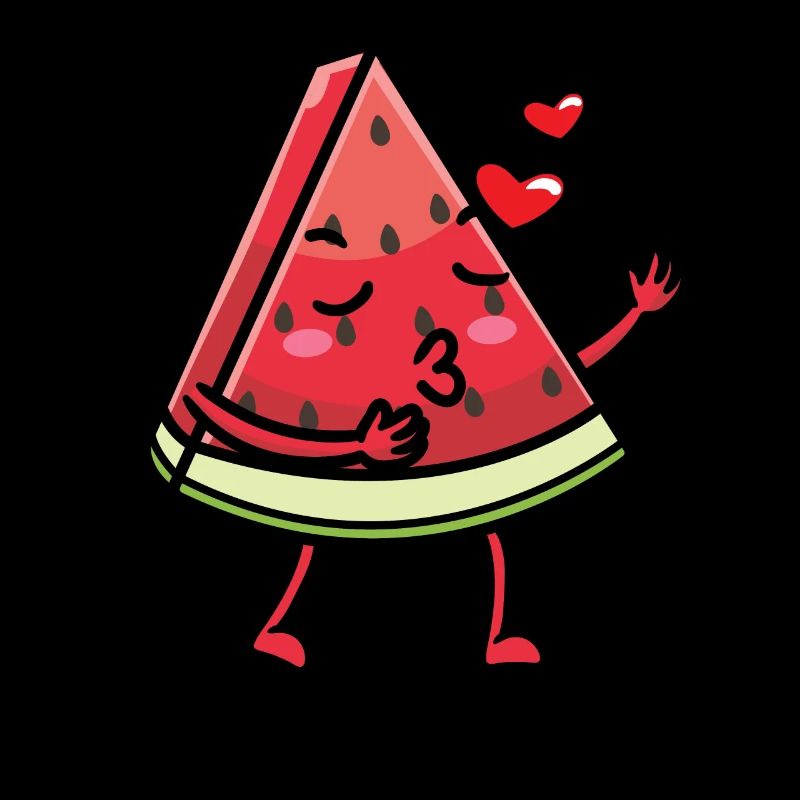 Watermelon Emoticon Melon Fruit Kawaii