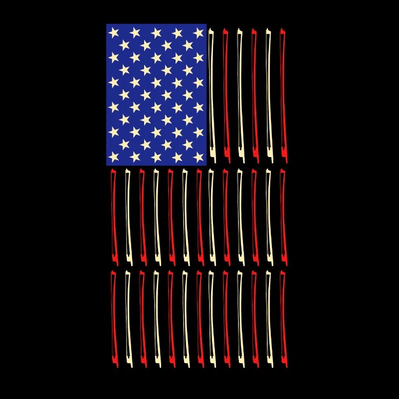 Drapeau américain de l’archet et du violon