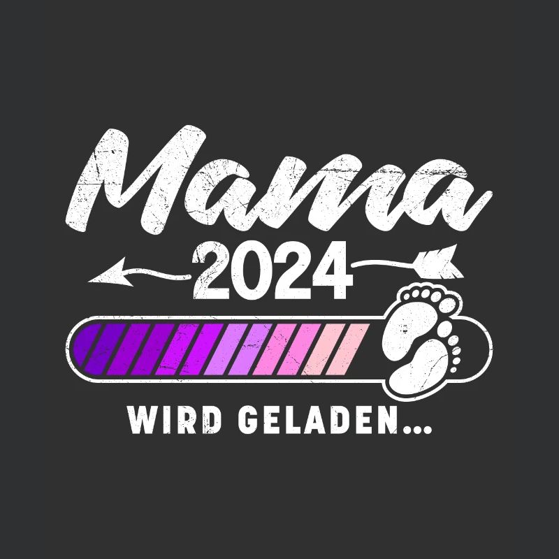Mama 2024 wird geladen Baby Ankündigung 2024