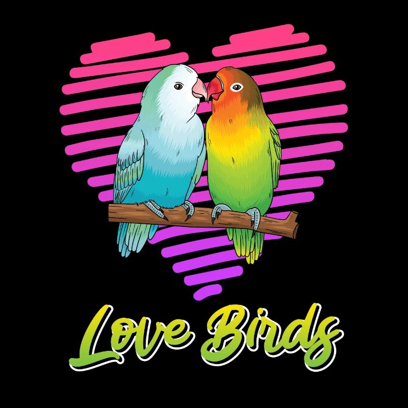 Inséparables Perroquets Amis Oiseaux Amis Oiseaux