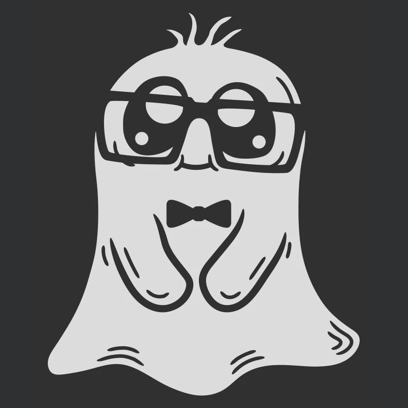 Horn-rimmed glasses nerd ghost comic