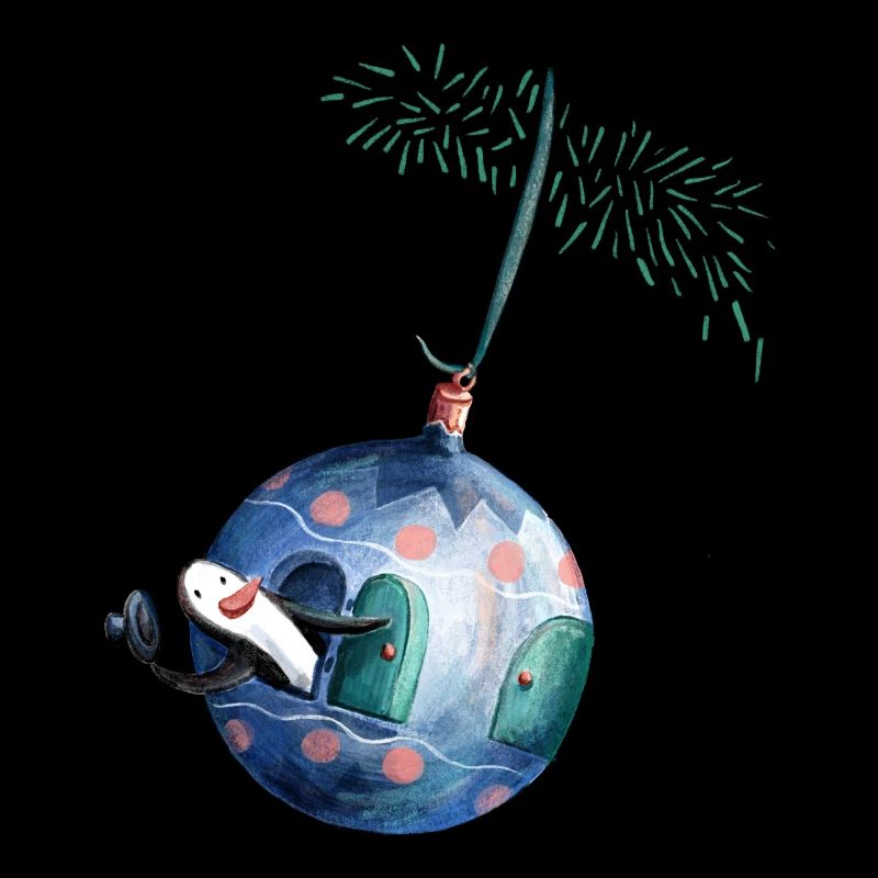 Weihnachtskugel Pinguin