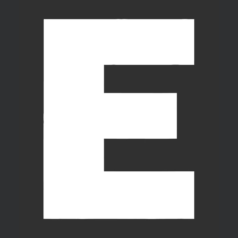 Letter E Capital Alphabet Monogram Initial