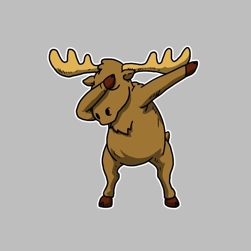 Funny Dabbing Moose Dab Dance Deer Lover Gift