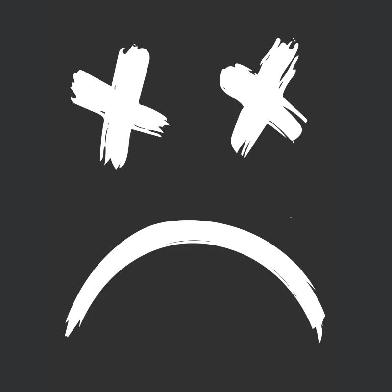 Sad Dead Smile Face