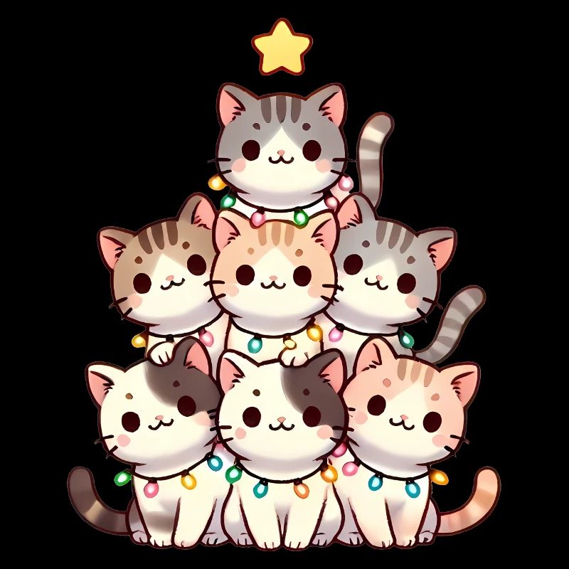 Weihnachtskratzbaum mit Lichtern