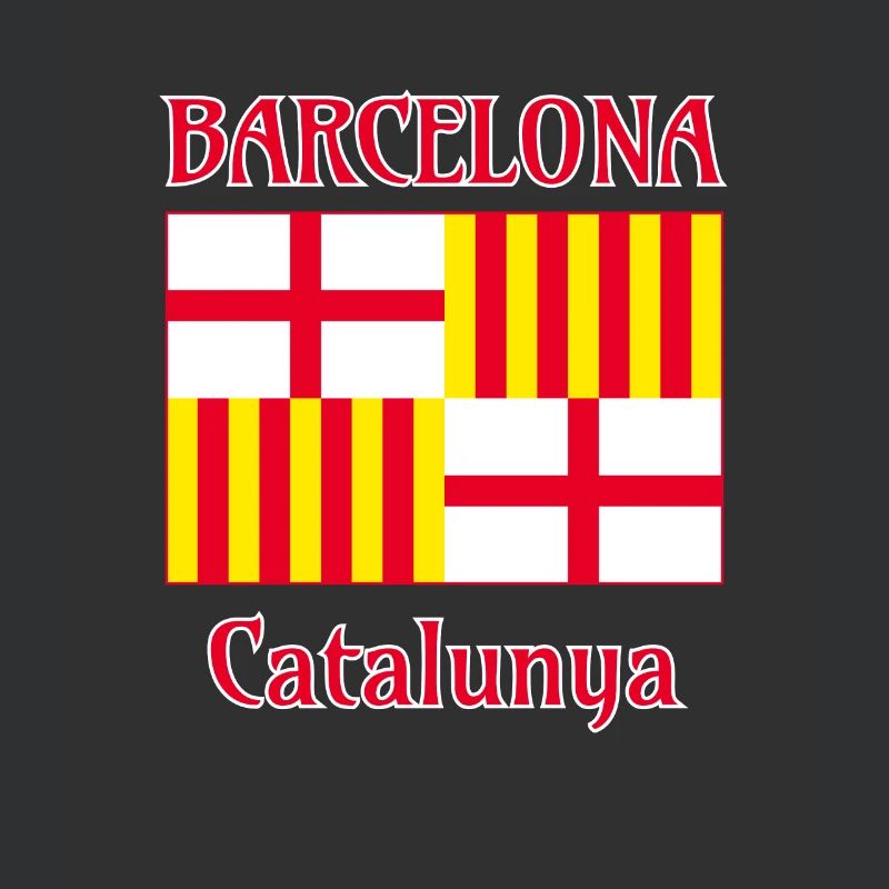 Drapeau de Barcelone en rouge, blanc et jaune