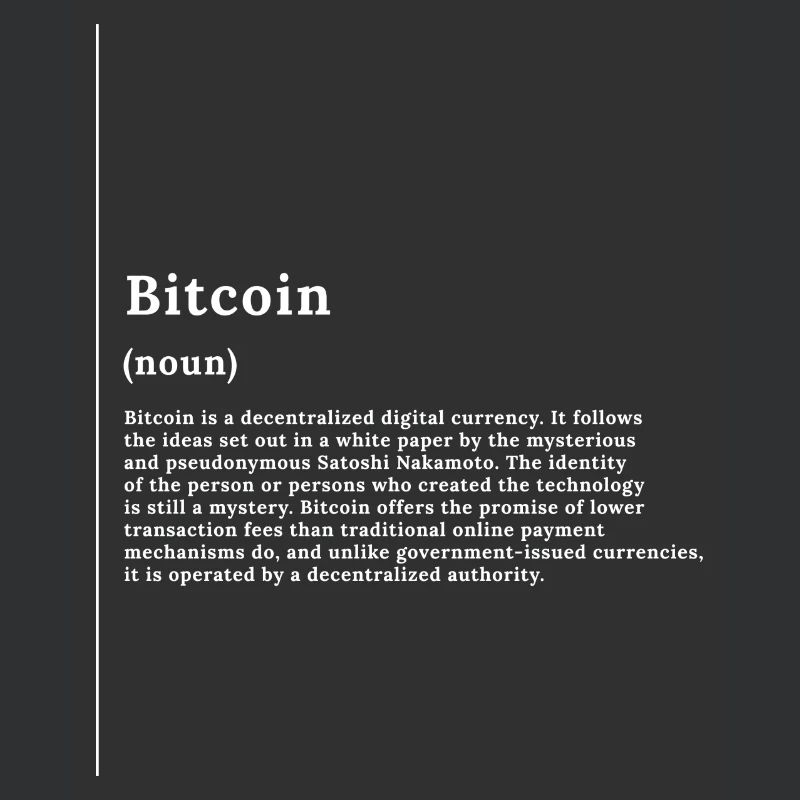Tée monochrome du Glyphe Bitcoin