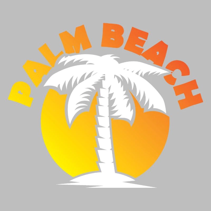 palm beach beach palm tree sun sunset icon
