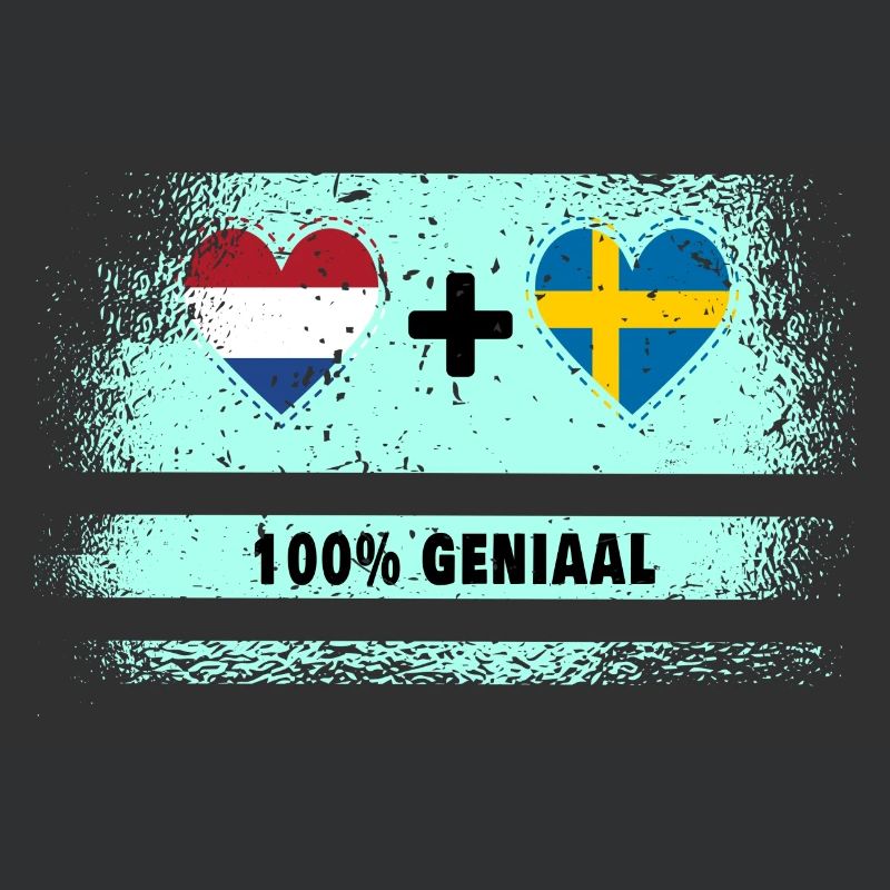 Drapeau 100% Genius de la Suède et des Pays-Bas