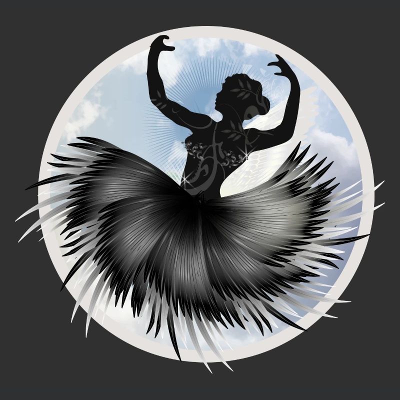 Danseur de ballet dansant dans les nuages avec un plumage