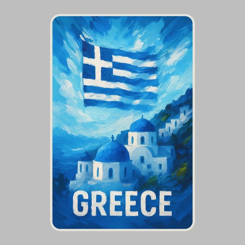 Grèce Santorin Drapeau