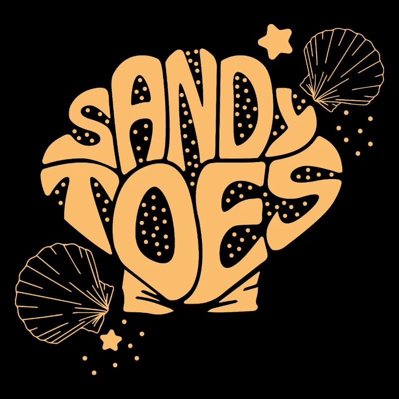 Typographie de coquille d’orteils de sable