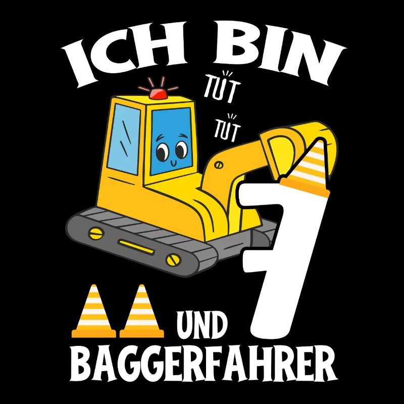 Geburtstag Bagger 7 Jahre Bagger Party Geschenk