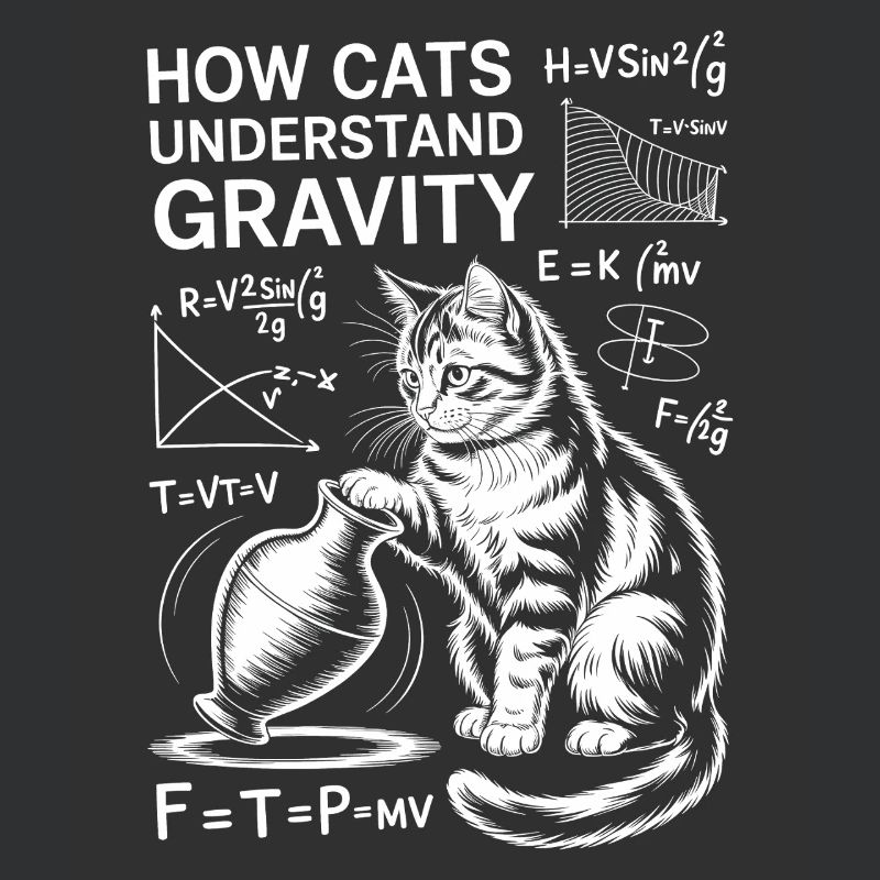 Dictions de chats de physique Blague de maths Cadeau de physique
