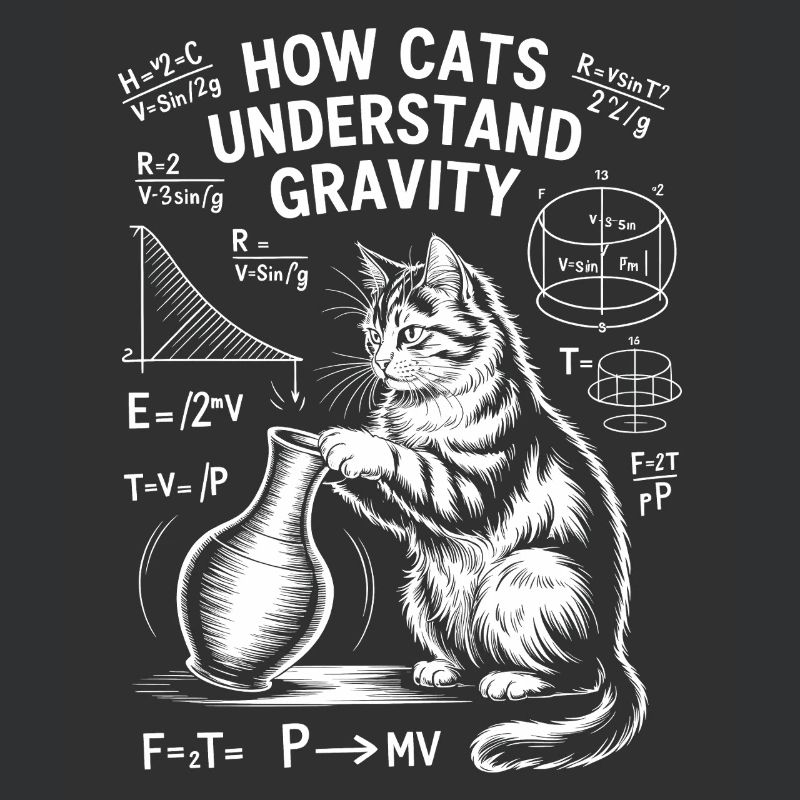 Dictions de chats de physique Blague de maths Cadeau de physique