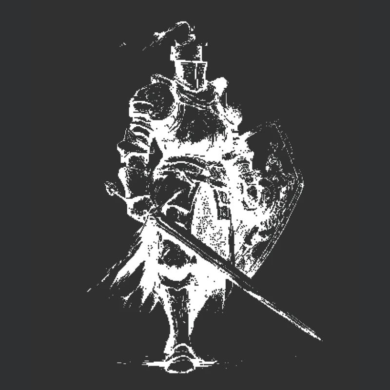 Medieval Knight Silhouette with Lance