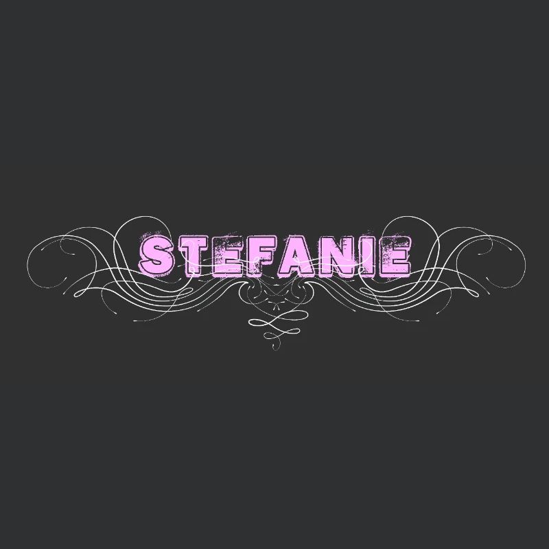 Lettrage STEFANIE avec lignes décoratives