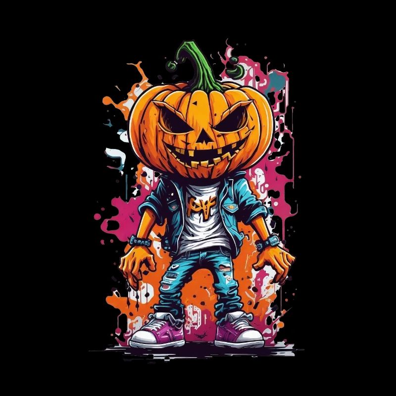 Unleash Spooky Creativity: Colorful Graffiti Pumpk