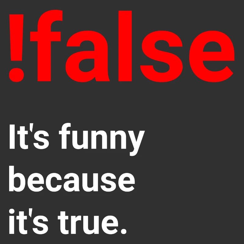 Funny because it's true - joke for programmers