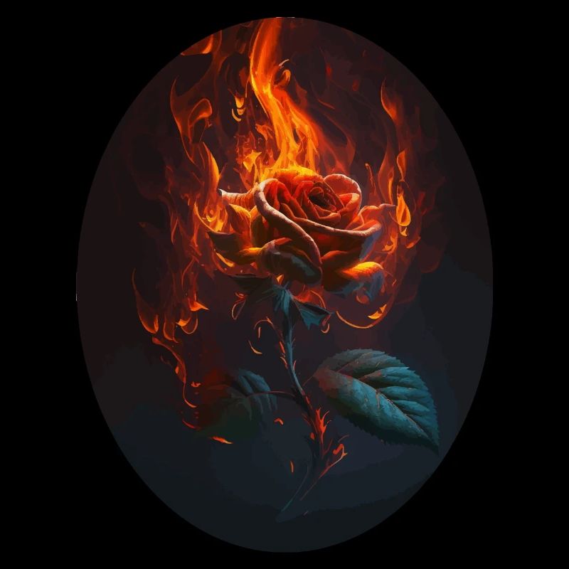 Brennende Rose Geschenk