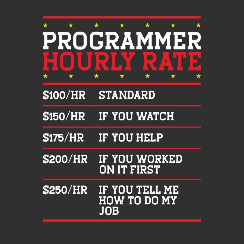 Programmer Hourly Rate Support Coder Labor IT