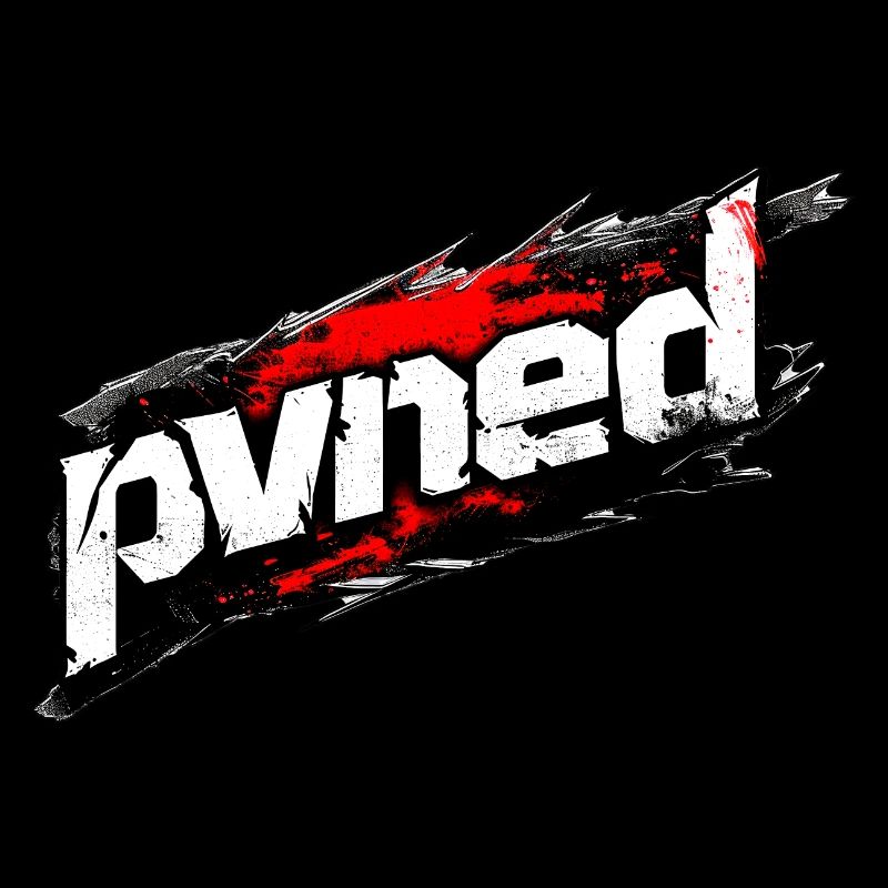 "pvned" logo with style and different!