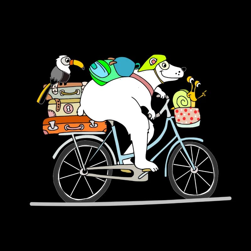 Biker Bear - off on vacation