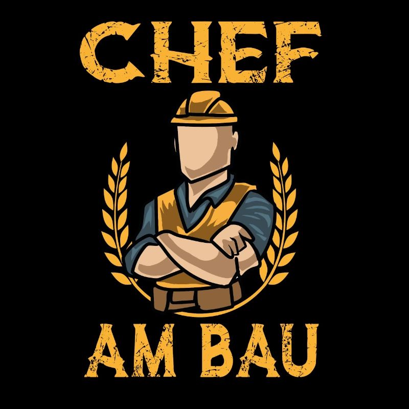 Chef am Bau Baustelle Bauherr Geschenk