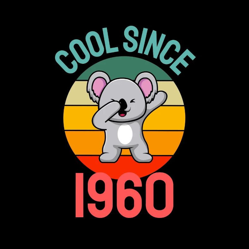 Cool seit 1960 Retro Dabbing Koala 63. Geburtstag