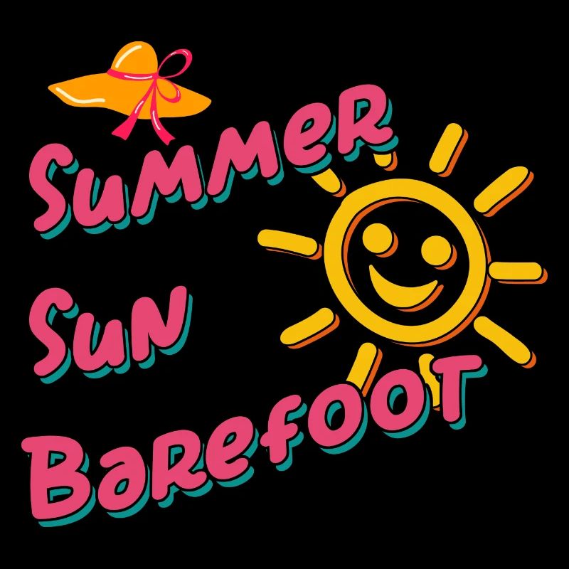 Summer Sun Barefoot on the beach Holidays by the sea